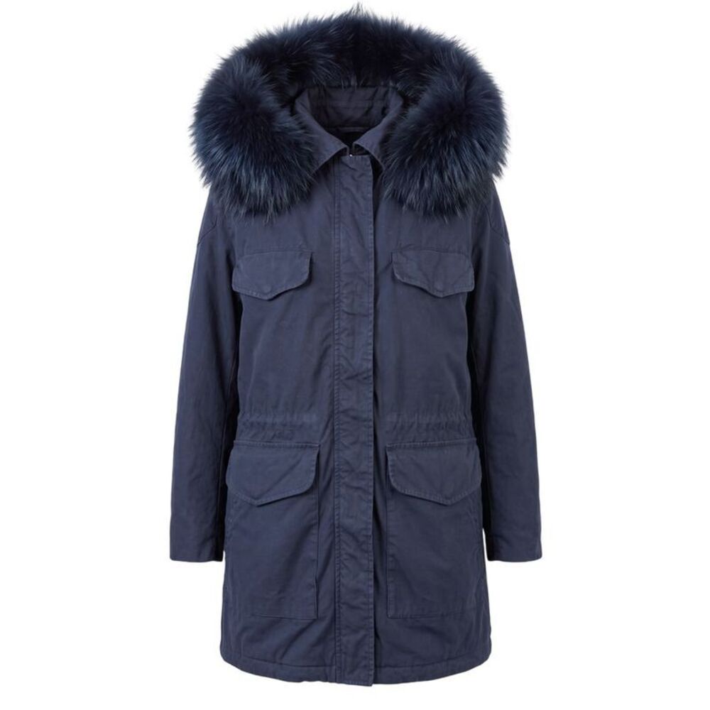 Mr&Mrs Italy Blue Cotton Women's Women's Jacket